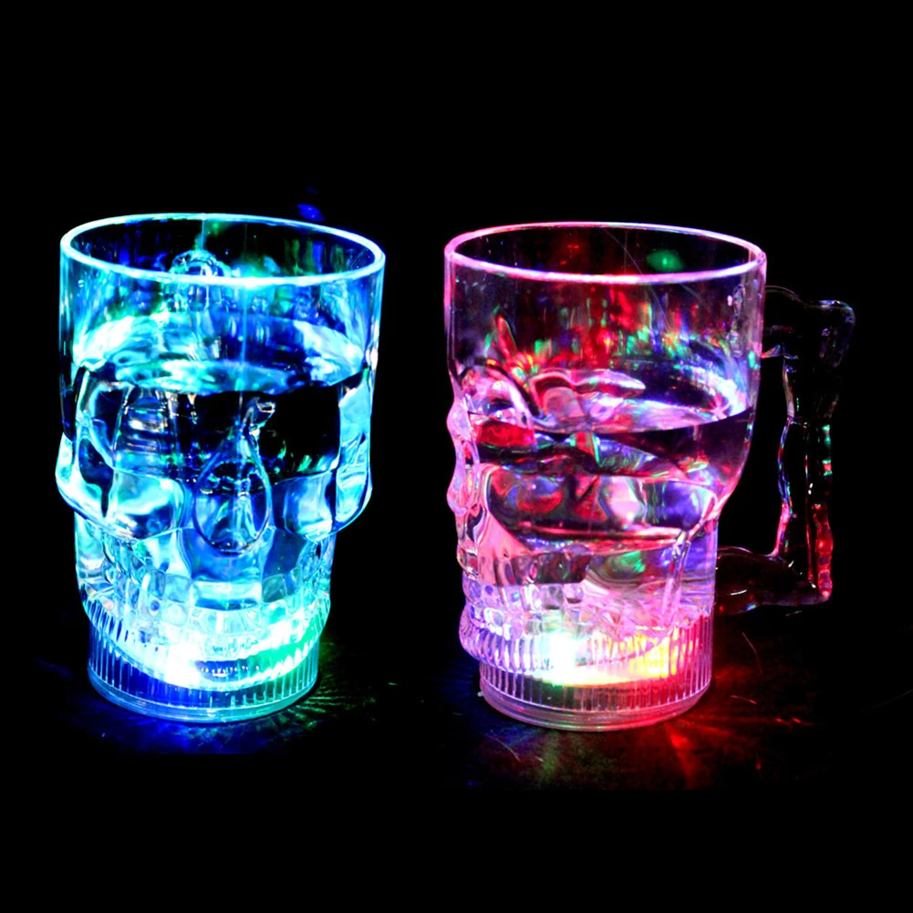 New LED Automatic Glowing Cup Flashing Cup Wine Beer Whisky Mug Water Beverage Drinking Glass Party Decorative Supplies