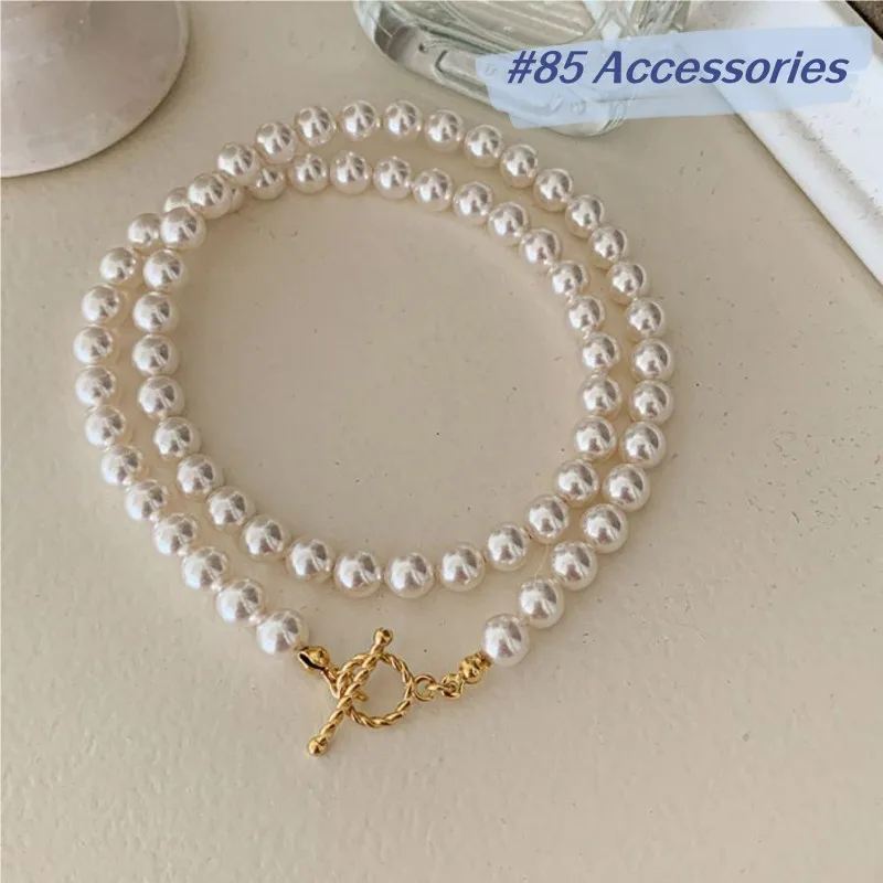 

Korean Fashion Elegant Freshwater Pearl Choker Beads Necklace S925 Silver with 14K Gold Plated OT Clasp ZN00079