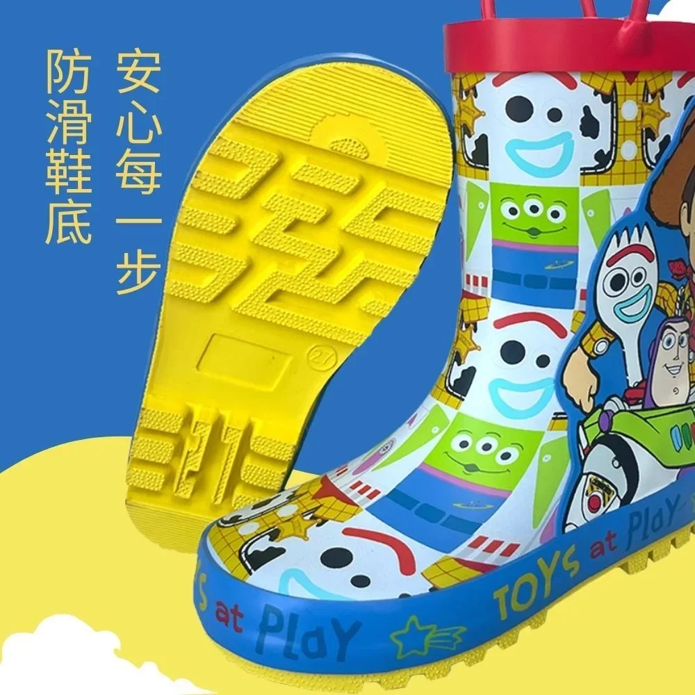 New Disney cartoon kids Toy Story Rain Boots Student Rain Boots Children\'s  Fashion  Shoes Non-Slip Short shoes