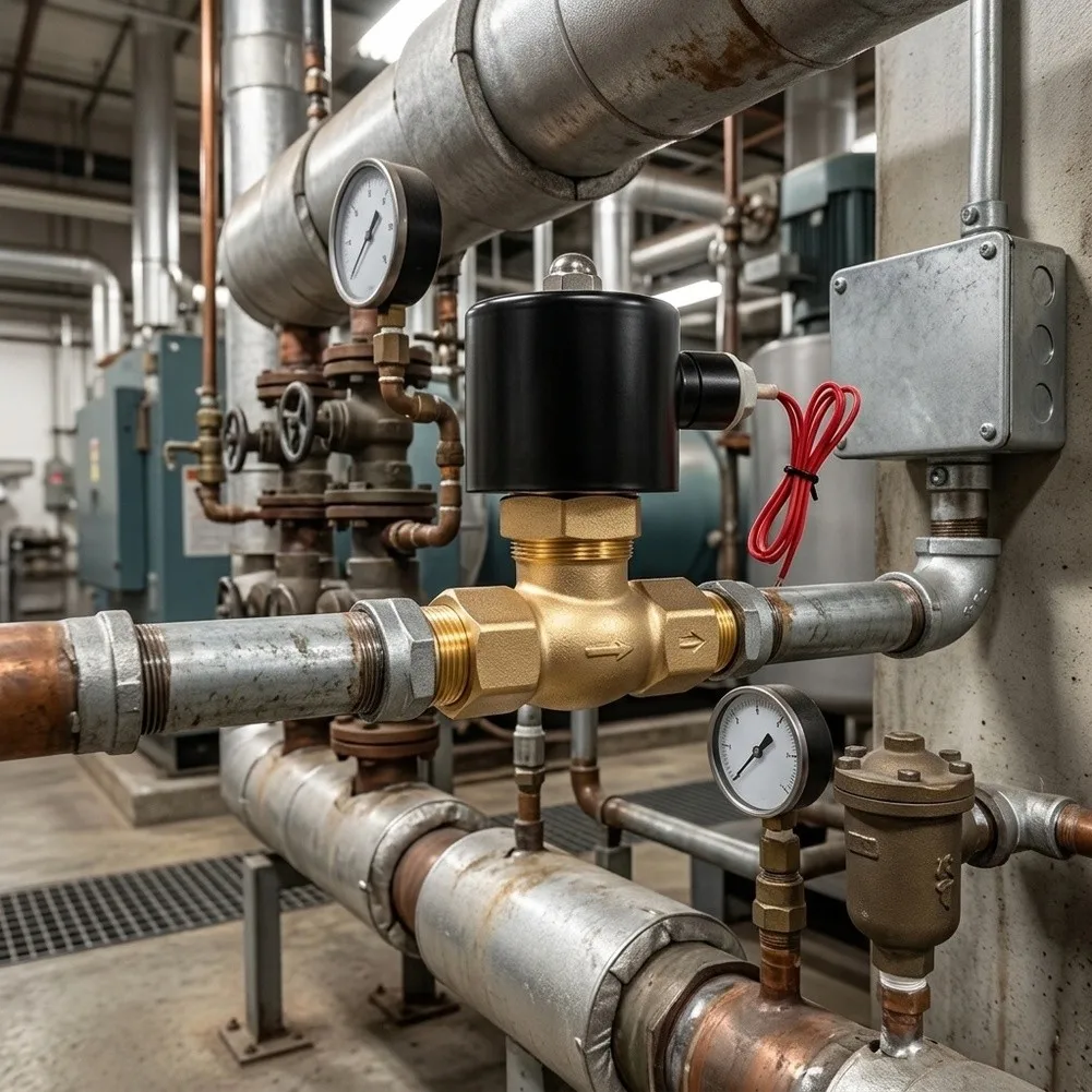 24V DC Normally Closed Solenoid Valve US-15 US-20 US-25 with 3/4 BSPT Connection for Steam Water Air and Light Oil Applications