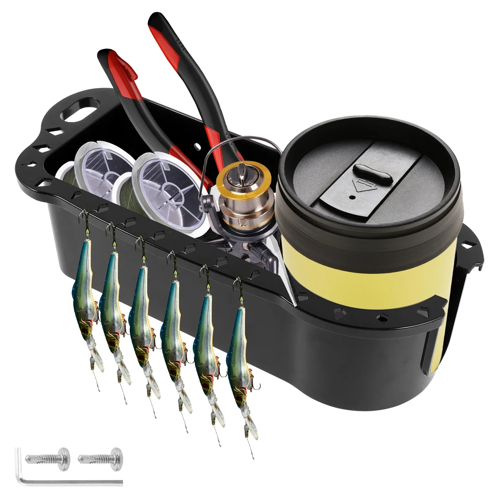 

Boat Cup Holder Multifunctional Marine Cup Holder Phone Drink Box Organizer Fishing Cabin Tools Storage Tray Fishing Accessories