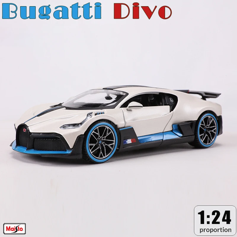 

Maisto 1:24 Bugatti Divo White Chiron simulation alloy car model crafts decoration collection toy tools gift