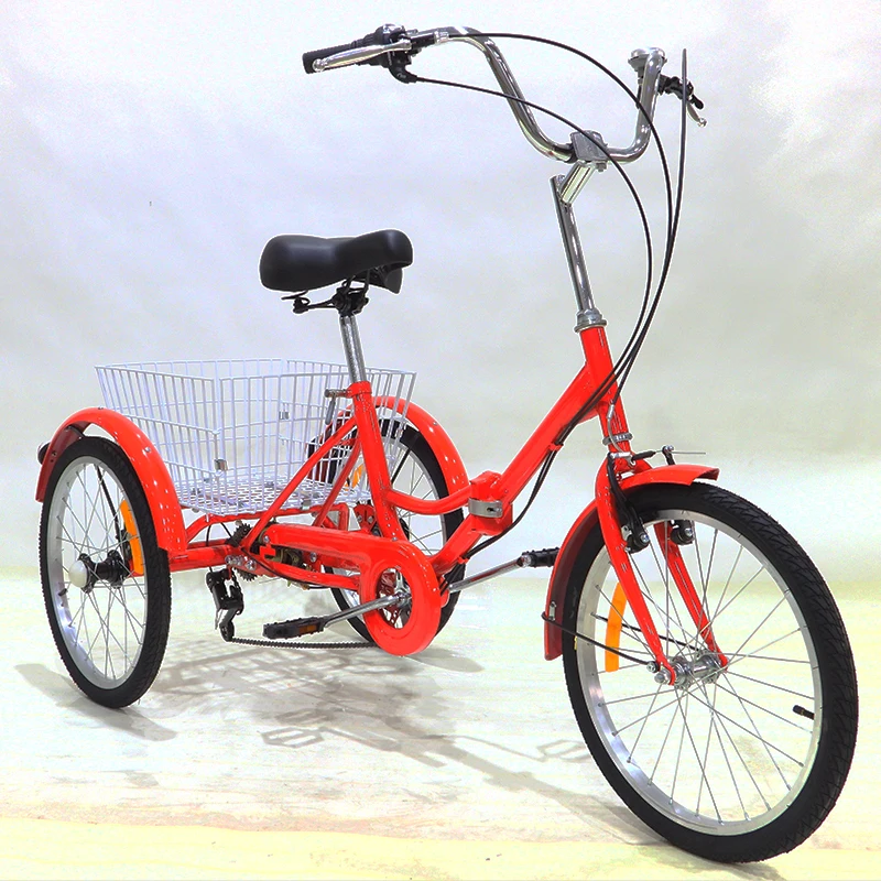 メーカー3輪トライク小型折りたたみ三輪車自転車3輪自転車20インチ格安大人用三輪車