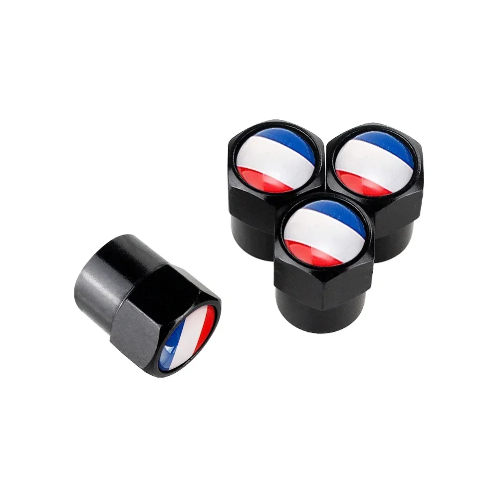 4PCS France Flag Car Wheel Tire Valve Caps Tyre Stem For Toyota Corolla Camry Rav4 Yaris Auris Avensis Prius Prado Hilux Tacoma