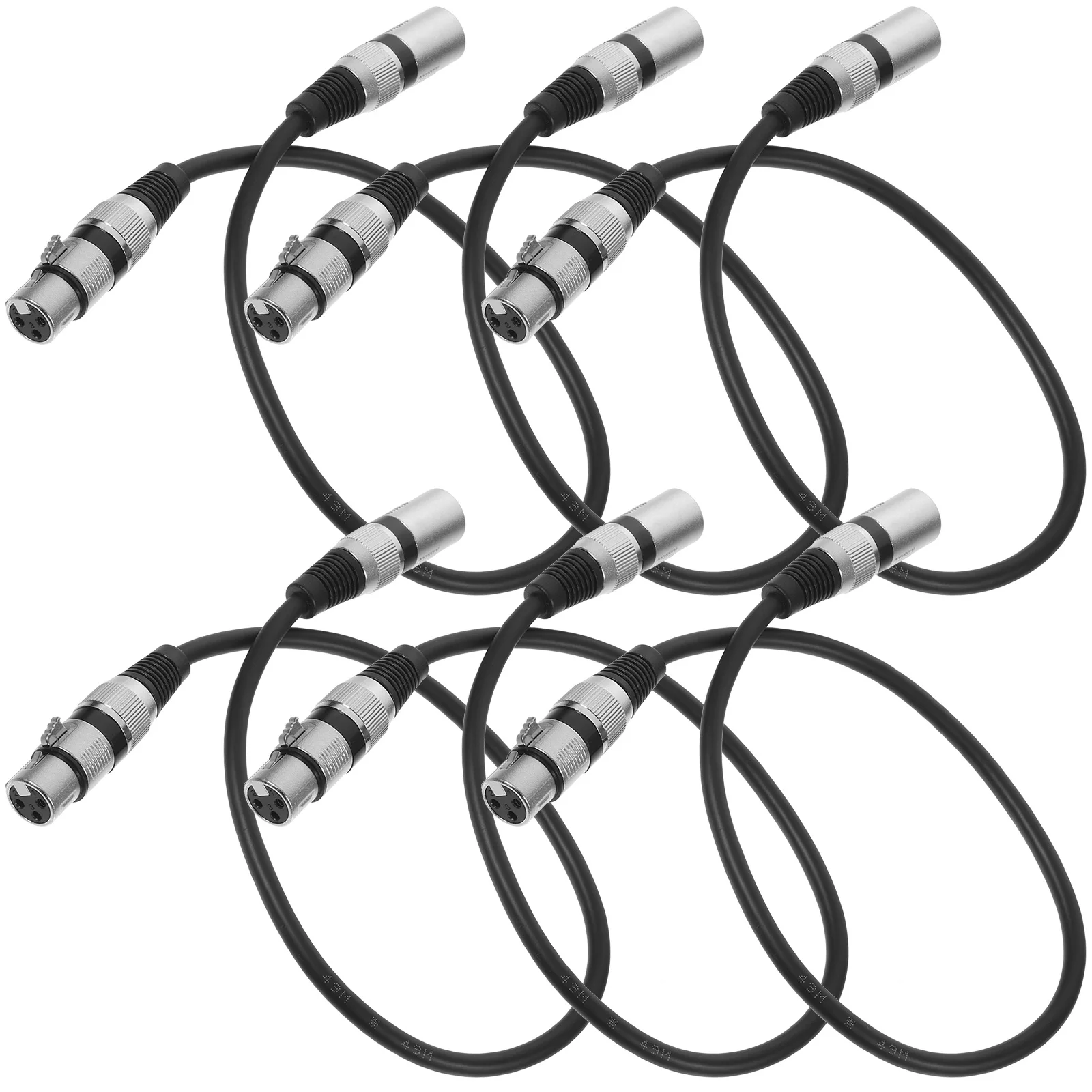 

6pcs Xlr Cable Male To Female Microphone Cord 3 Pin Audio Line 0.5M Mic Wire For Ktv Stable Signal Transmission Durable Noise