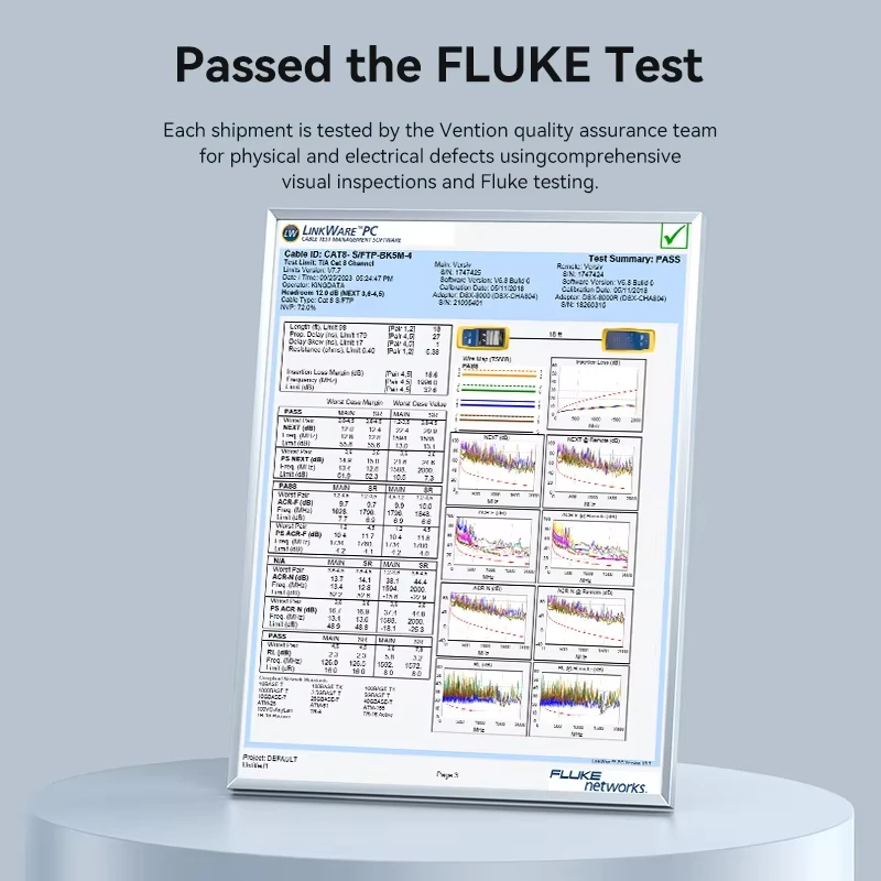 Vention CAT8 كابل إيثرنت 40Gbps 2000MHz 360 درجة تدوير CAT 8 شبكة الإنترنت Lan الحبل للكمبيوتر PS 4 راوتر RJ45 كابل 5 متر