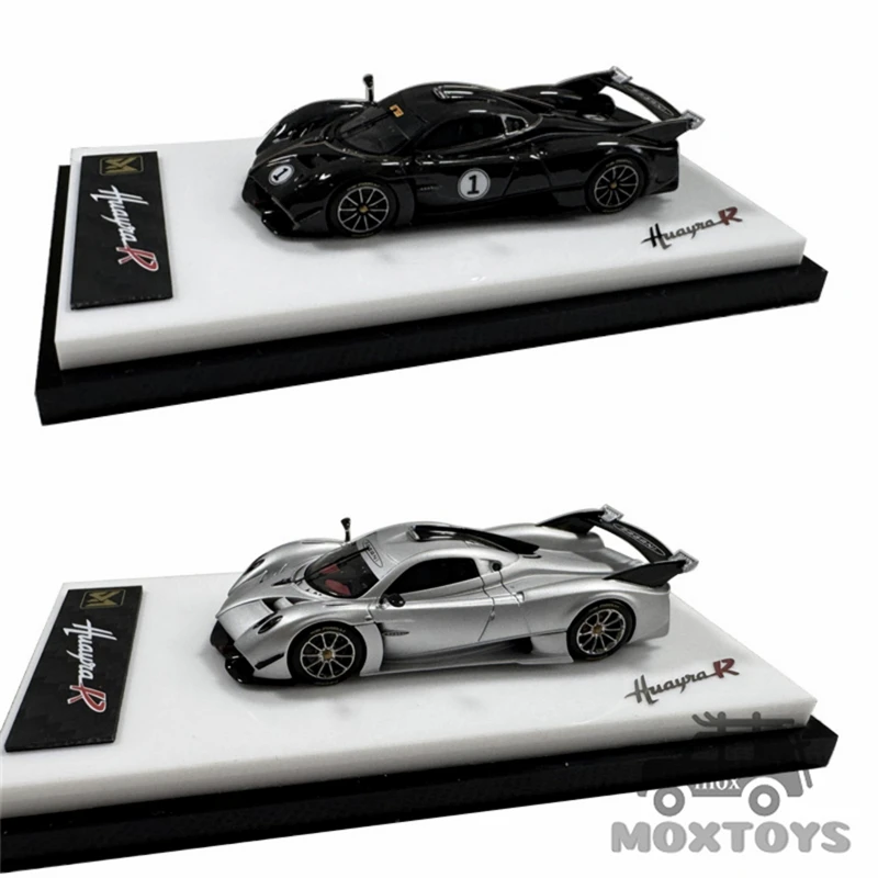 

DMY64 1:64 Huayra R Black carbon #1 Matte silver Limited299 Resin Model Car