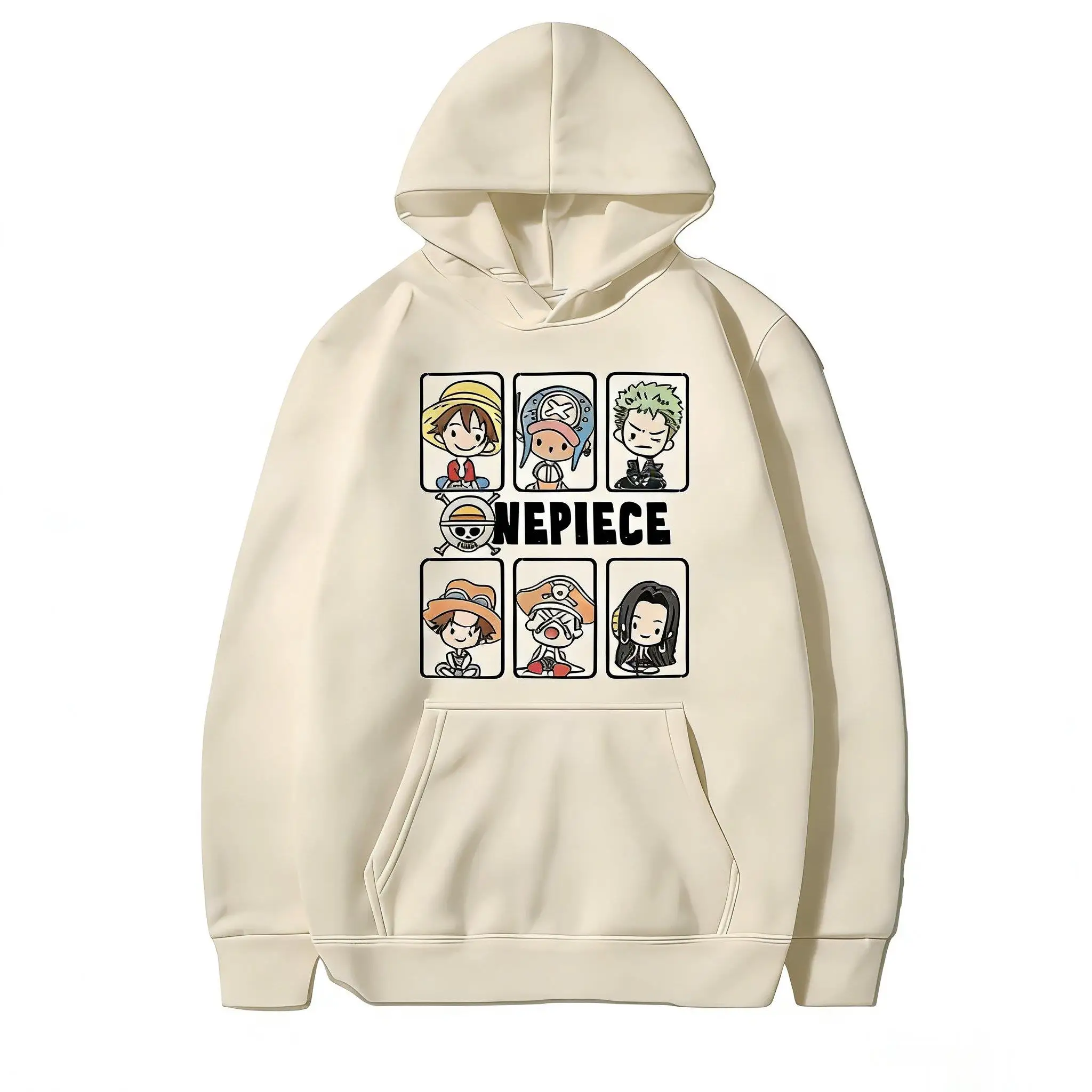 One Piece Anime Hoodie Luffy Zoro Ace Kapuzenpullover Herren Damen Casual Pullover Jacke Winter Streetwear Cosplay 2026 Mode