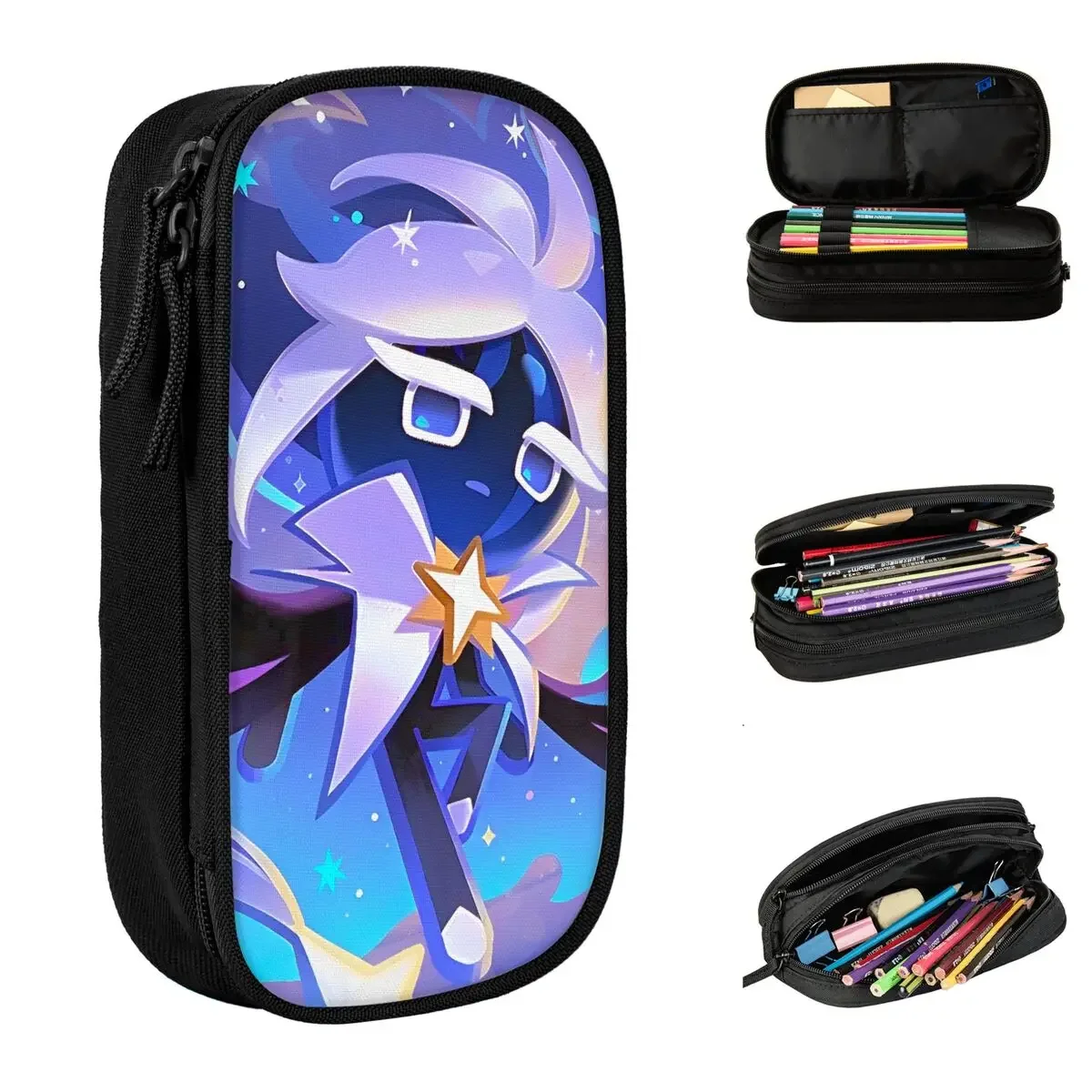 Stardust Cookie Pencil Case Lovely Cookie Run Kingdom Pen Box Bag Girl Boy Big Capacity School Supplies Gifts Pencilcases