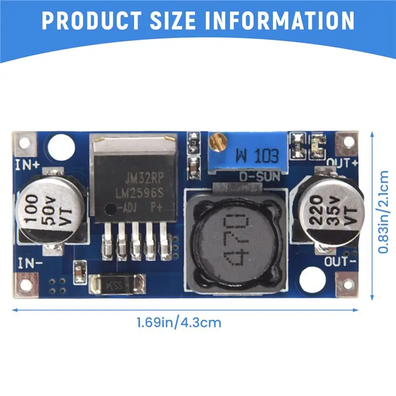 6 Pack LM2596 DC To DC Buck Converter 3.0-40V To 1.5-35V Power Supply Step Down Module (6 Pack)-A09I - view 5