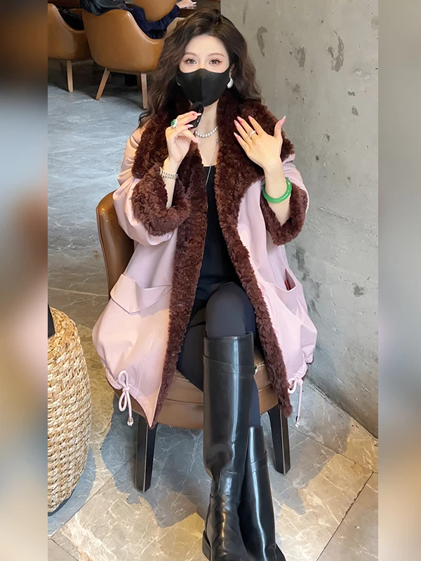 

Зимнее модное утепленное повседневное пальто средней длины Linda Sister из хлопка с флисовой подкладкой, мягкое и уютное, верхняя одежда