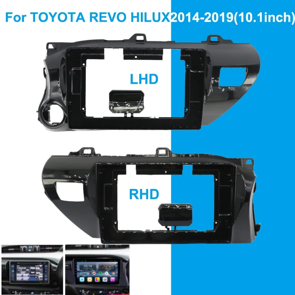 

Панель для автомагнитолы Toyota Hilux Revo 2014-2019, 10.1 дюймов, Android-стерео, 2 DIN, установочный комплект, рамка для установки