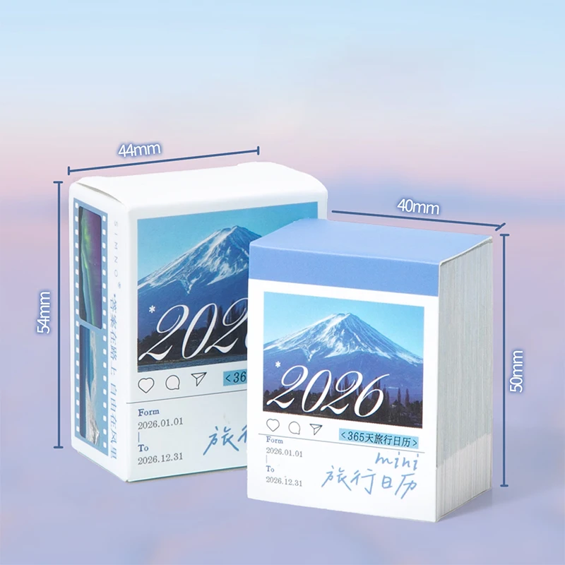 2026 تقويم صغير مخطط يومي 365 يوما تمزيق التقويم لمكتب المدرسة مكتب منزلي منظم دفتر هدية للطلاب