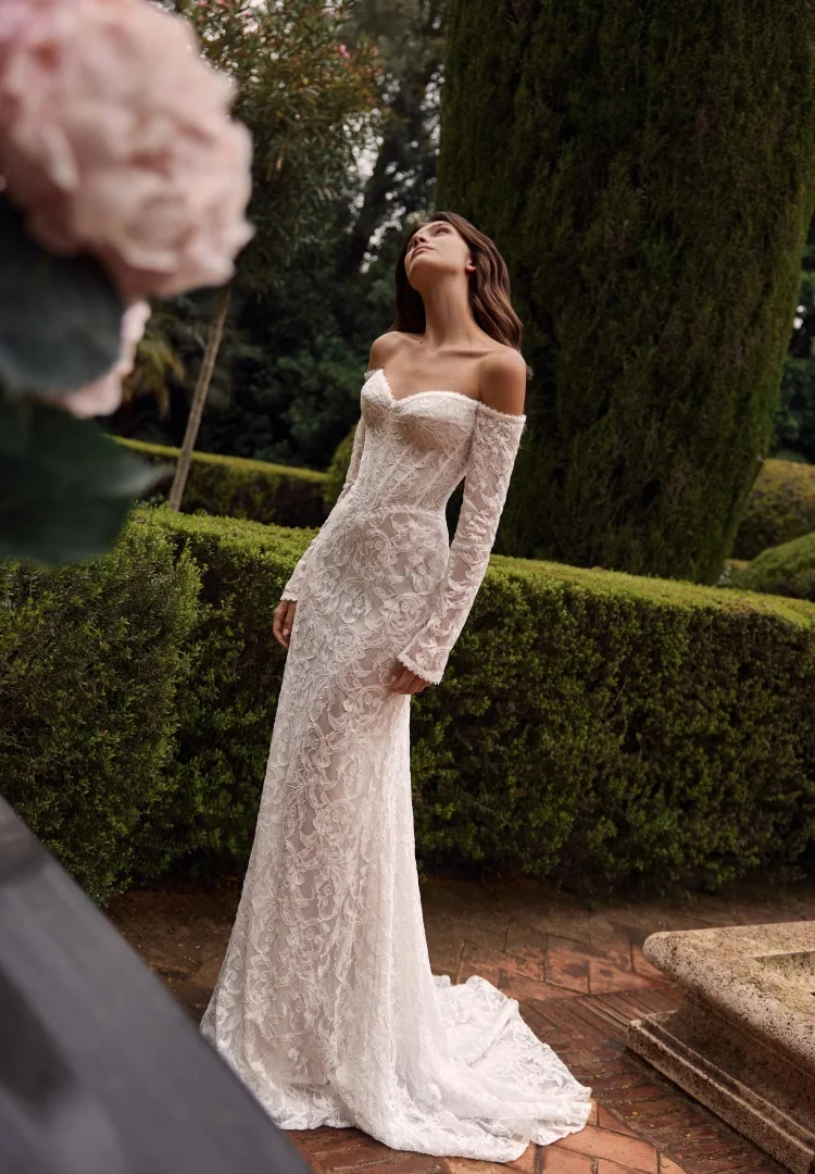 Mermaid Wedding Dress Vestido De Noiva Minimalista Vestidos Elegantes 2026 Mangas Para White Reception Dresses For Weddings Boda
