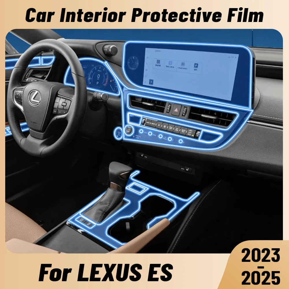 

Anti-scratch Car Interior Center Console Media Dashboard Navigation TPU Protector Film For LEXUS ES 2023 2024 Sticker