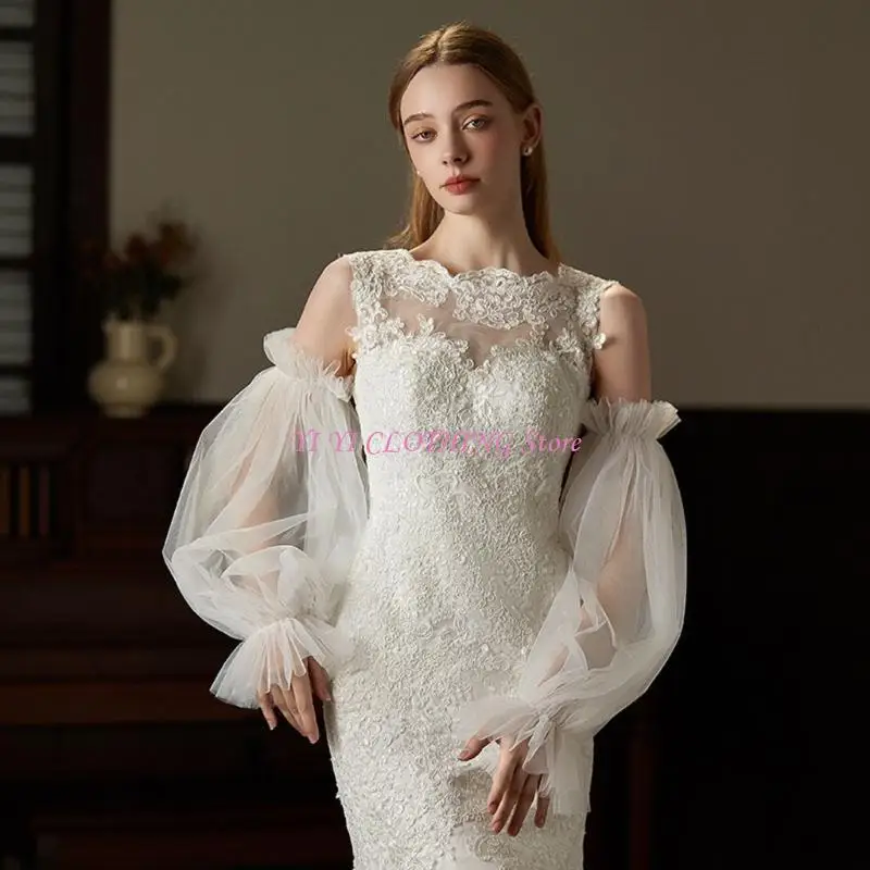 N5KF Vỏ tay tay dài tay cho áo choàng áo cưới Tay áo trang trí tay áo