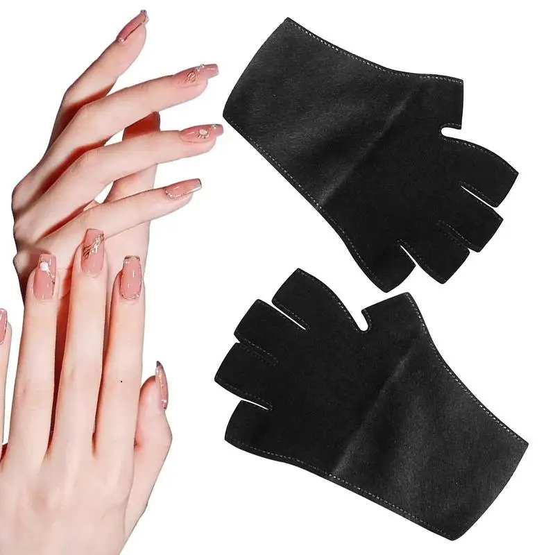 2pcs Nail Art Gloves Anti UV Rays Protect Glove For Nails Gel UV Led Lamp Nail UV Protection Radiation Proof Glove Nail Art Tool