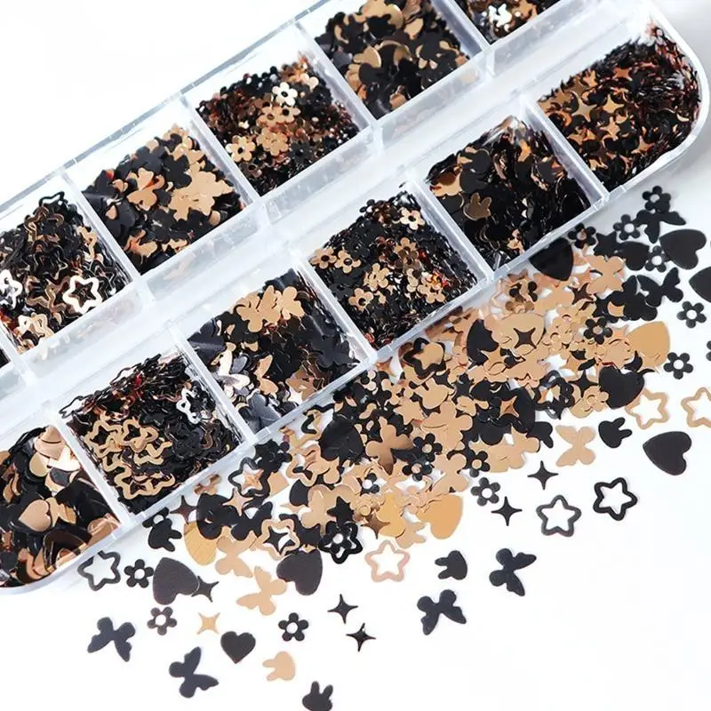 A52E Mixed Confetti Glitter Silicone Molds Filler Art Decorations Face Makeup