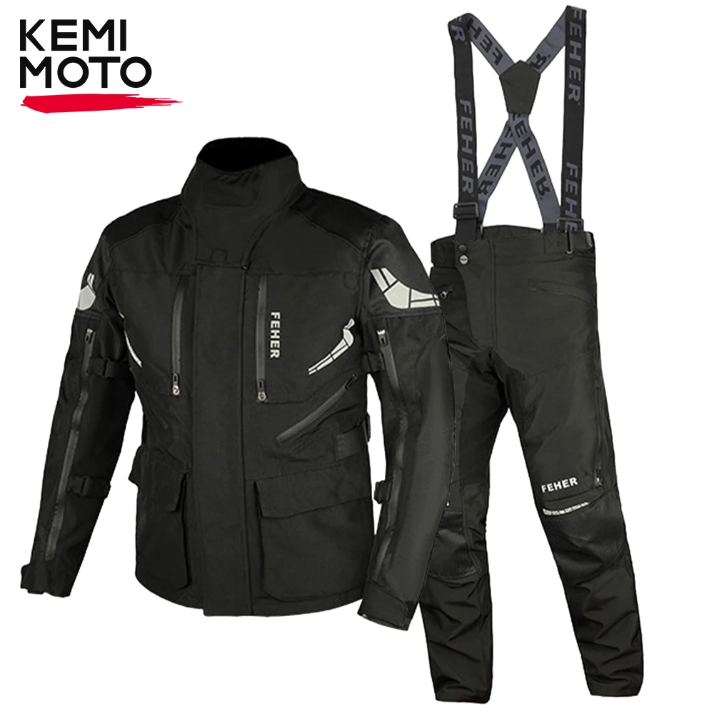 

Motorcycle Jacket Waterproof Racing Suit Men Riding Motorcyclist Pants Outdoor Protective Equipment Breathable Motocross Outfit