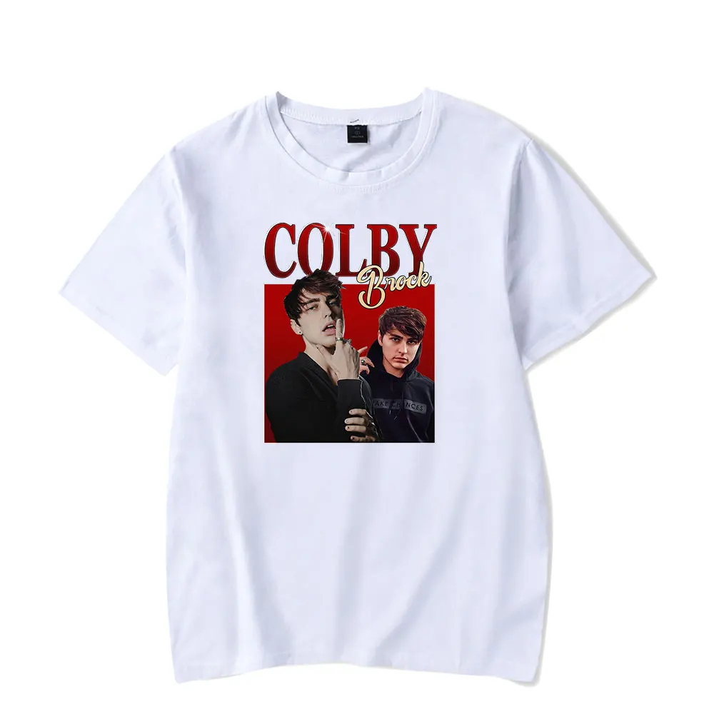 تي شيرت Colby Brock Merch XPLR للرجال والنساء ، بأكمام قصيرة ، بلايز هاراجوكو للجنسين ، مضحك