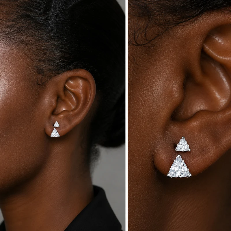 12/15/20 Paar Kristall-Ohrstecker-Set für Damen und Herren, Funkelnde Zirkon-Ohrringe, Verschiedene Stile, Minimalistischer Zierlicher Ohrschmuck – Detail 9