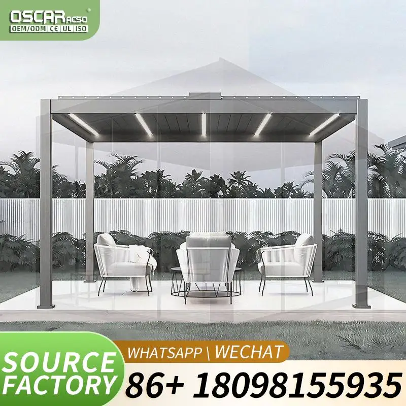 Powder Coated Aluminium Pergola with Custom Sizes for Balconies European Style Elegant Patio Shelter Perfect for Rooftops Garden