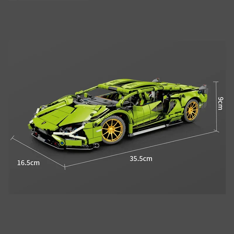 1280 particles 1:14 Lamborghini racing car block assembly brick car toy boy Christmas gift