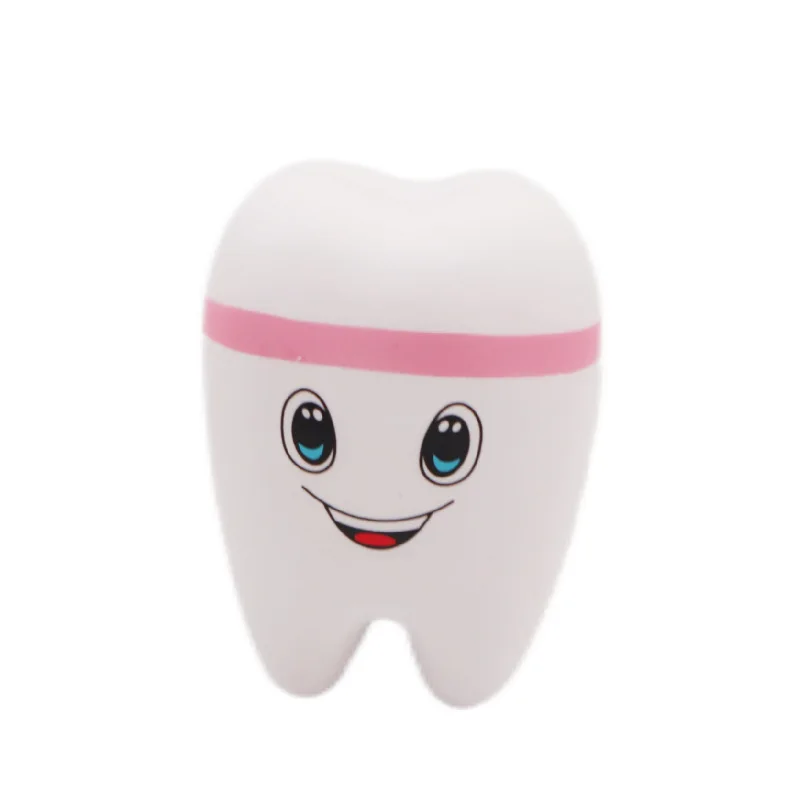 Juguete para apretar con figura de diente, artículo promocional de odontología clínica Dental, regalo de dentista, modelo de espuma de PU suave con