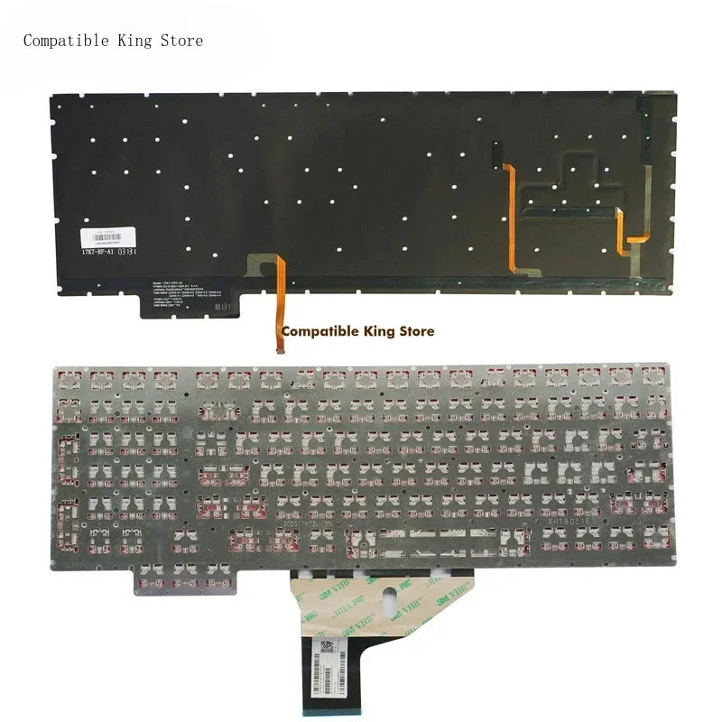 Сменная американская клавиатура для ноутбуков HP Omen 15-ce, 15-ce000, 15-ce100, 15t-ce000, 15t-ce100, без рамки, с красными буквами, с подсветкой