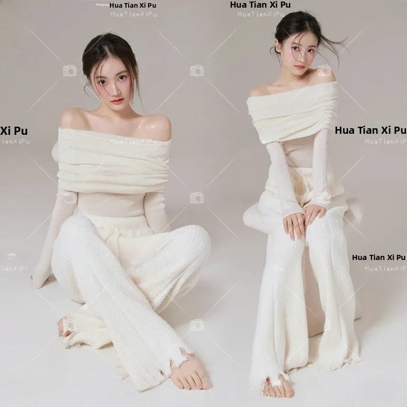 

2026 New Korean Style Studio Theme Lazy Girl Pure Desire Photography Clothing for Personal Private Photoshoot Artistic Portraits