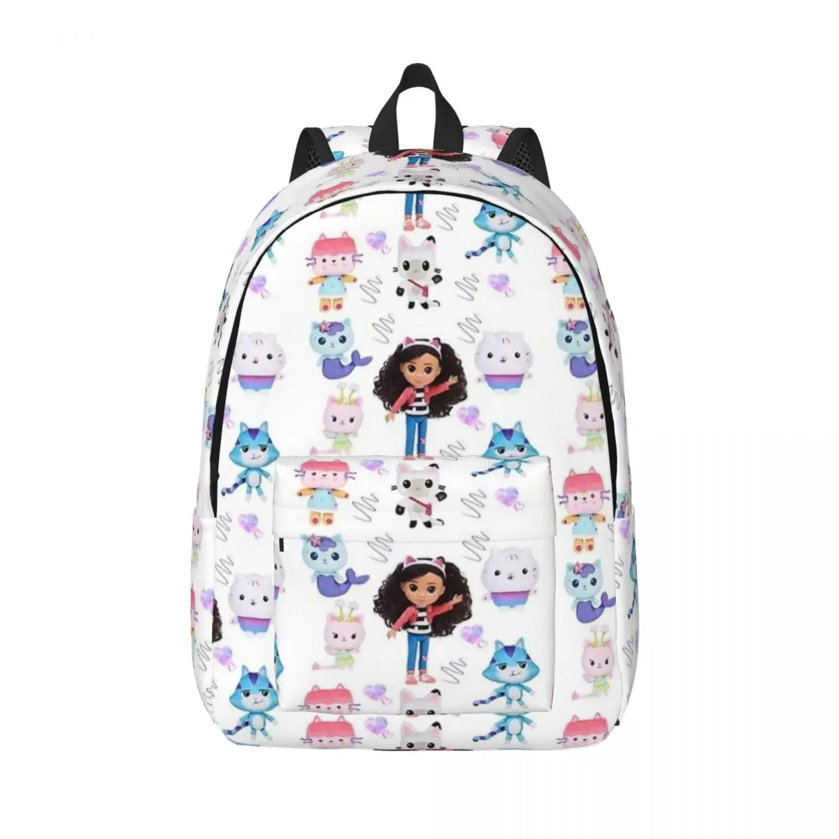 Mochila de moda para casa de muñecas de Gabby, mochila bonita de dibujos animados para estudiantes al aire libre, senderismo, viajes, mochilas de lona para ordenador portátil para hombres y mujeres