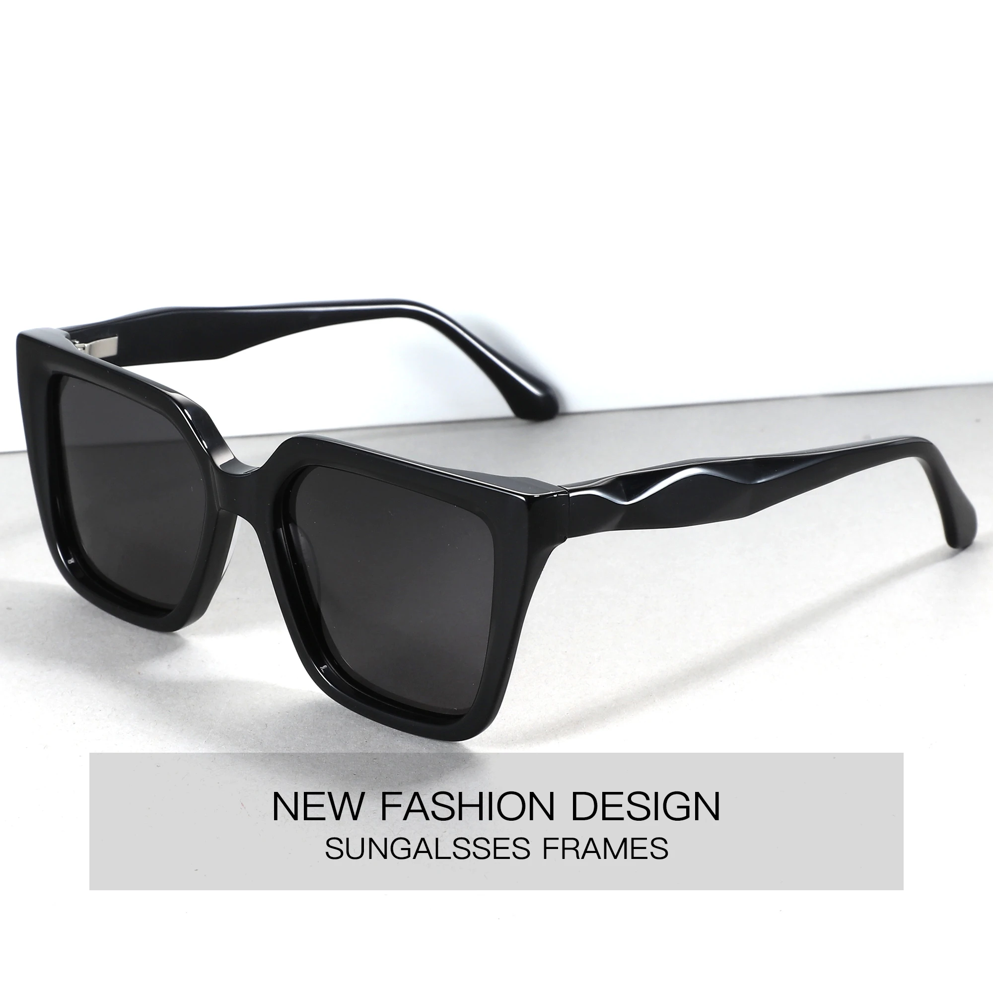 ZENOTTIC Square M Size Handmade Acetate Minimalist UV400 Polarized Prescription Sunglasses Outdoor Eyewear