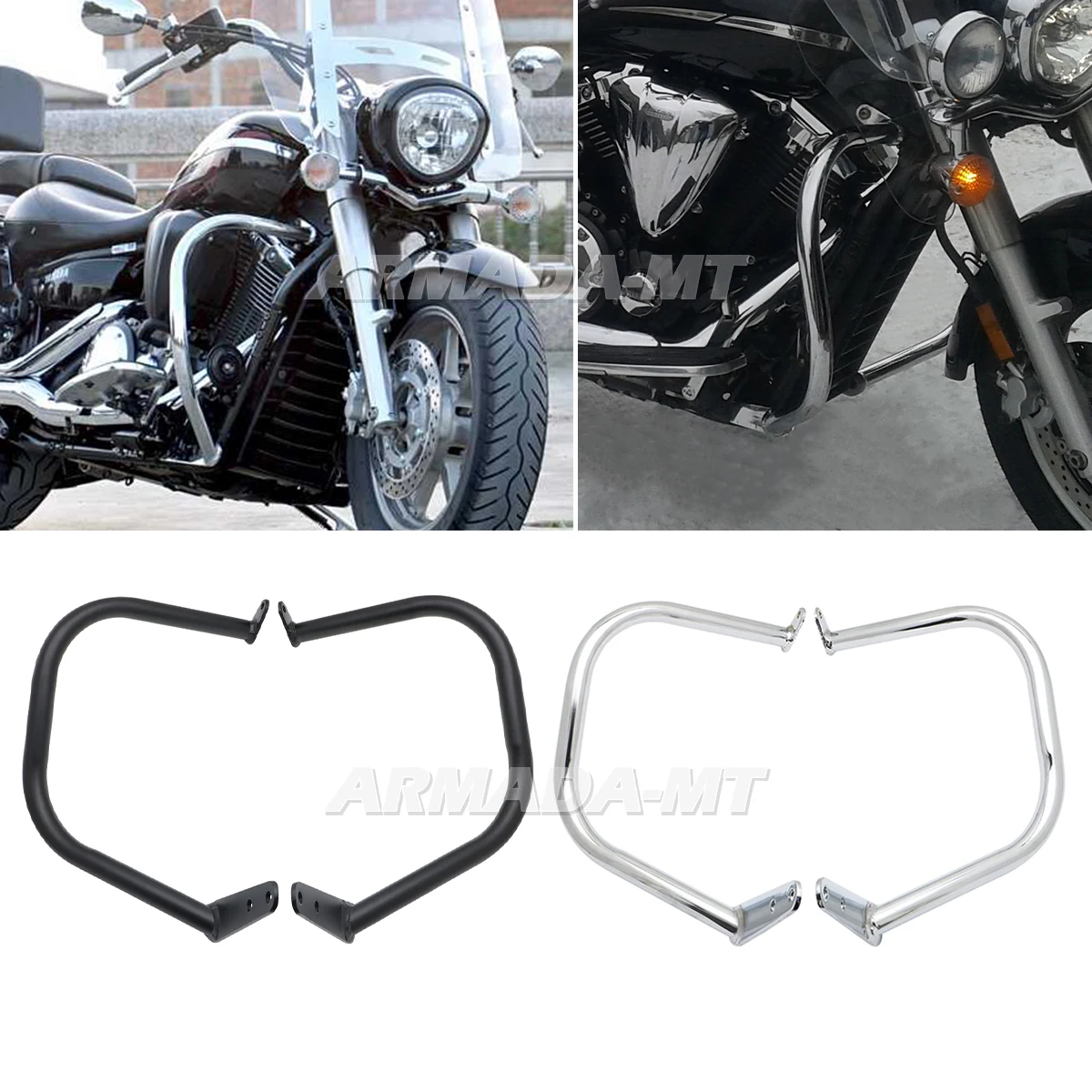 Motorbike Front Highway XVS1300 Bumper Engine Guard Crash Bar Protector For Yamaha Vstar XVS 1300 V-star DS 1300 DS1300 Dragstar