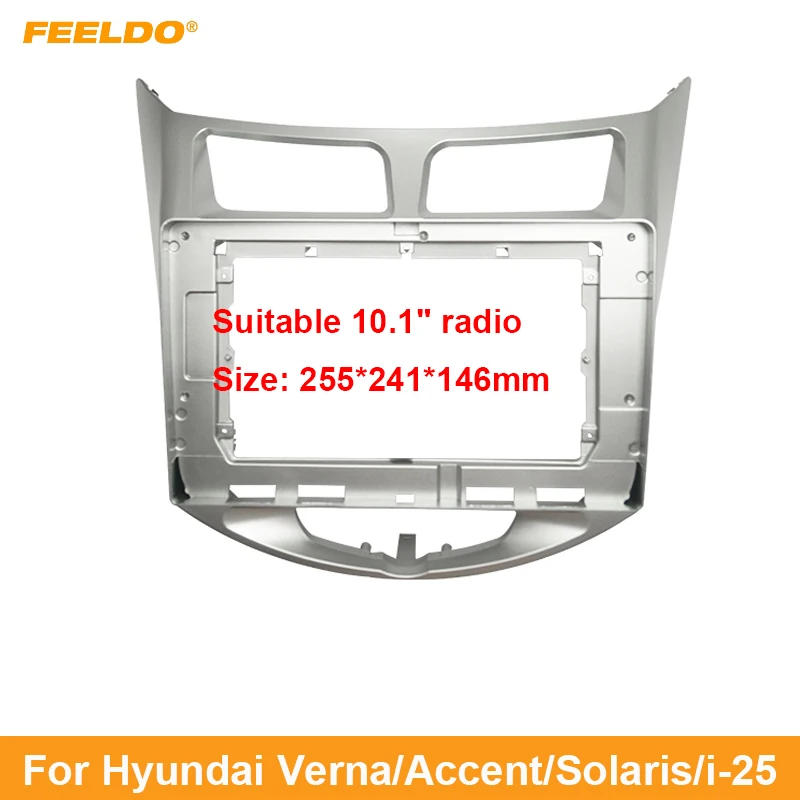 Car Stereo 2Din Fascia Frame for Hyundai Verna/Accent/Solaris/i-25/DODGE Attitude 10.1\