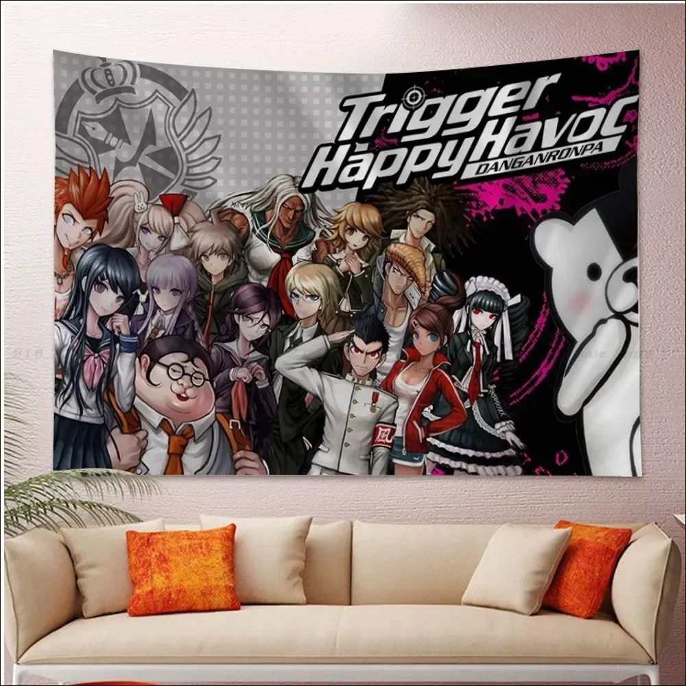 Danganronpa  Tapestry Tapestry Art Printing Indian Buddha Wall Decoration Witchcraft Bohemian Hippie INS Home Decor