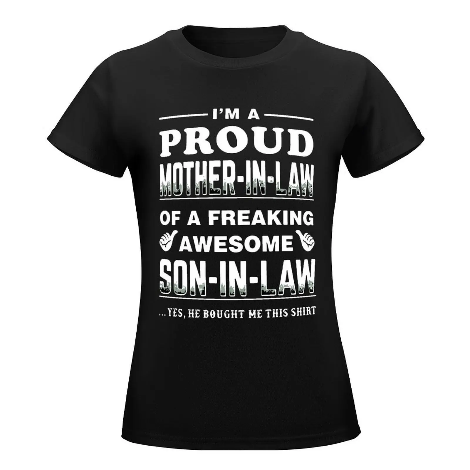 Mother's Day I M A Proud Mother in Law Unisex Crewneck Sweatshirt Crewneck T-shirt Campaign Tees Unique Funny Novelty Aactivity