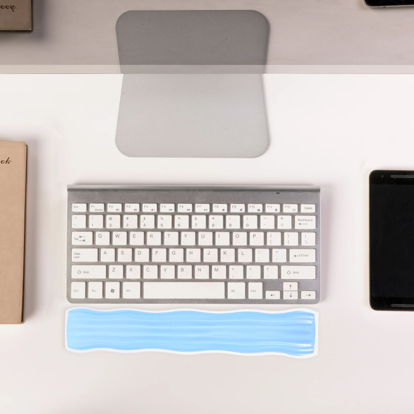 

Silicone Keyboard Wrist Rest Transparent Ergonomic Mouse Pad Set Comfortable Support for Office Gaming Computer Accessories Easy