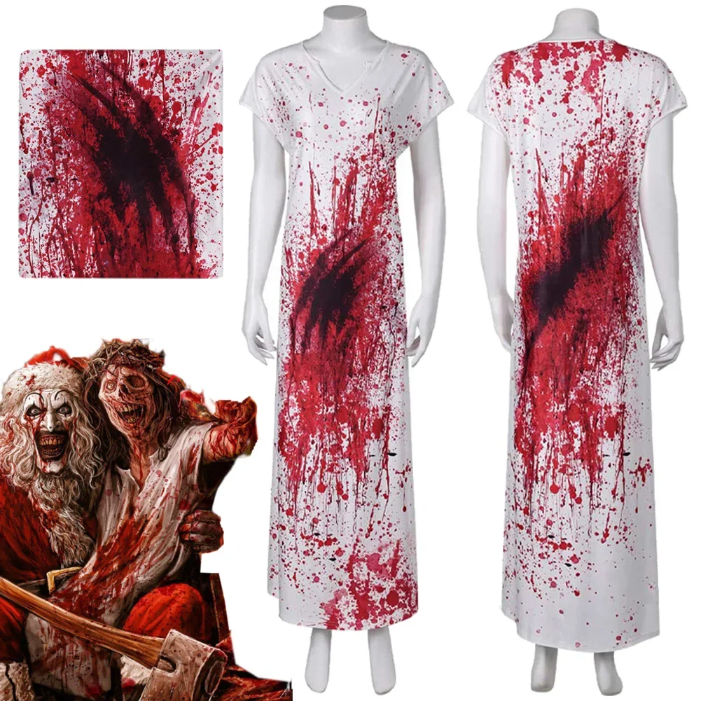 Horror Vrouwelijke Zombie Cosplay Fantasie Kleding Enge Film Terrifier 3 Kostuum Vermomming Volwassen Vrouwen Rolspel Fantasia Outfits