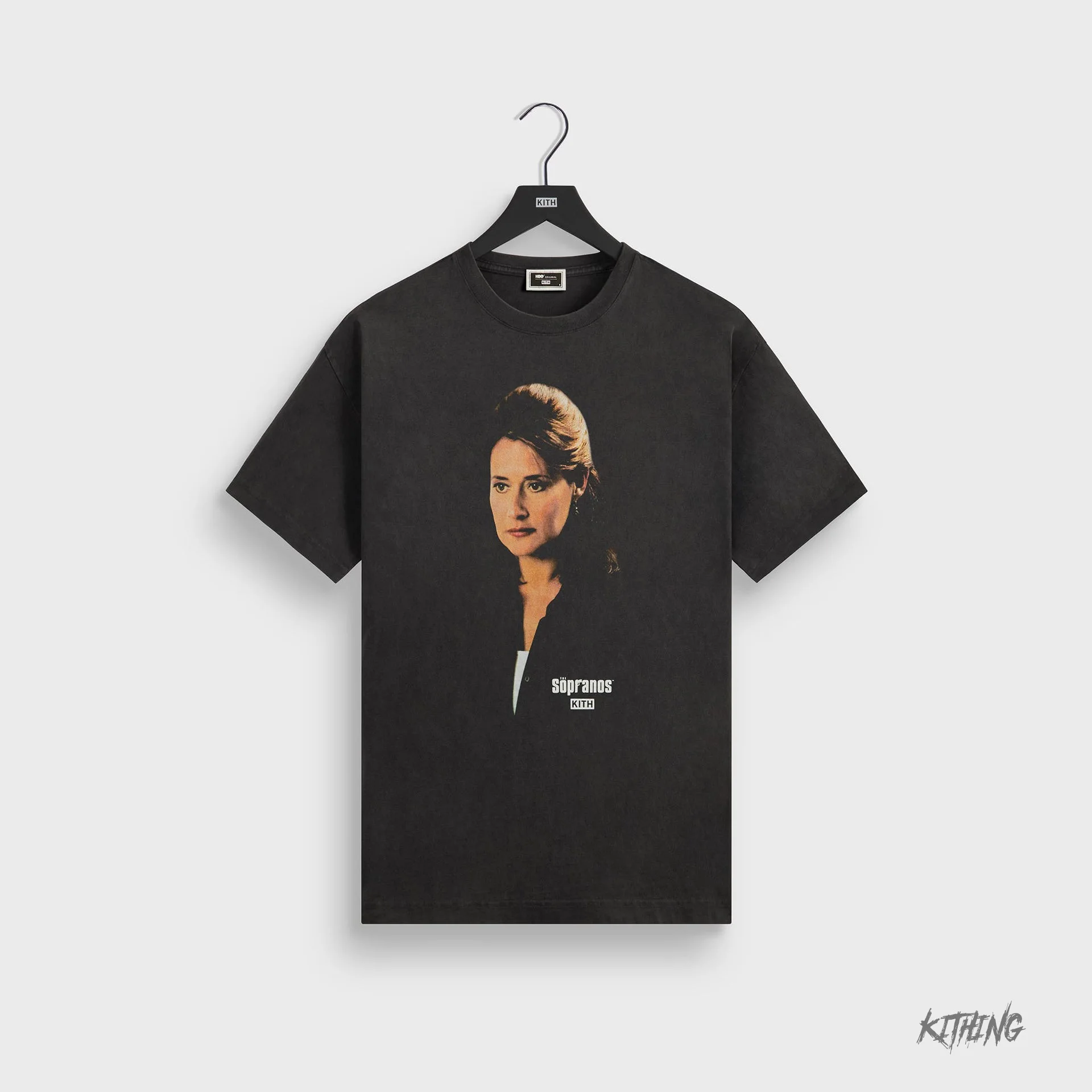 Kith Sopranos Collaborative Loose Fit Vintage Cotton Print T-Shirt Men's Fashion Urban Style Short Sleeve Breathable Summer Tee image 3