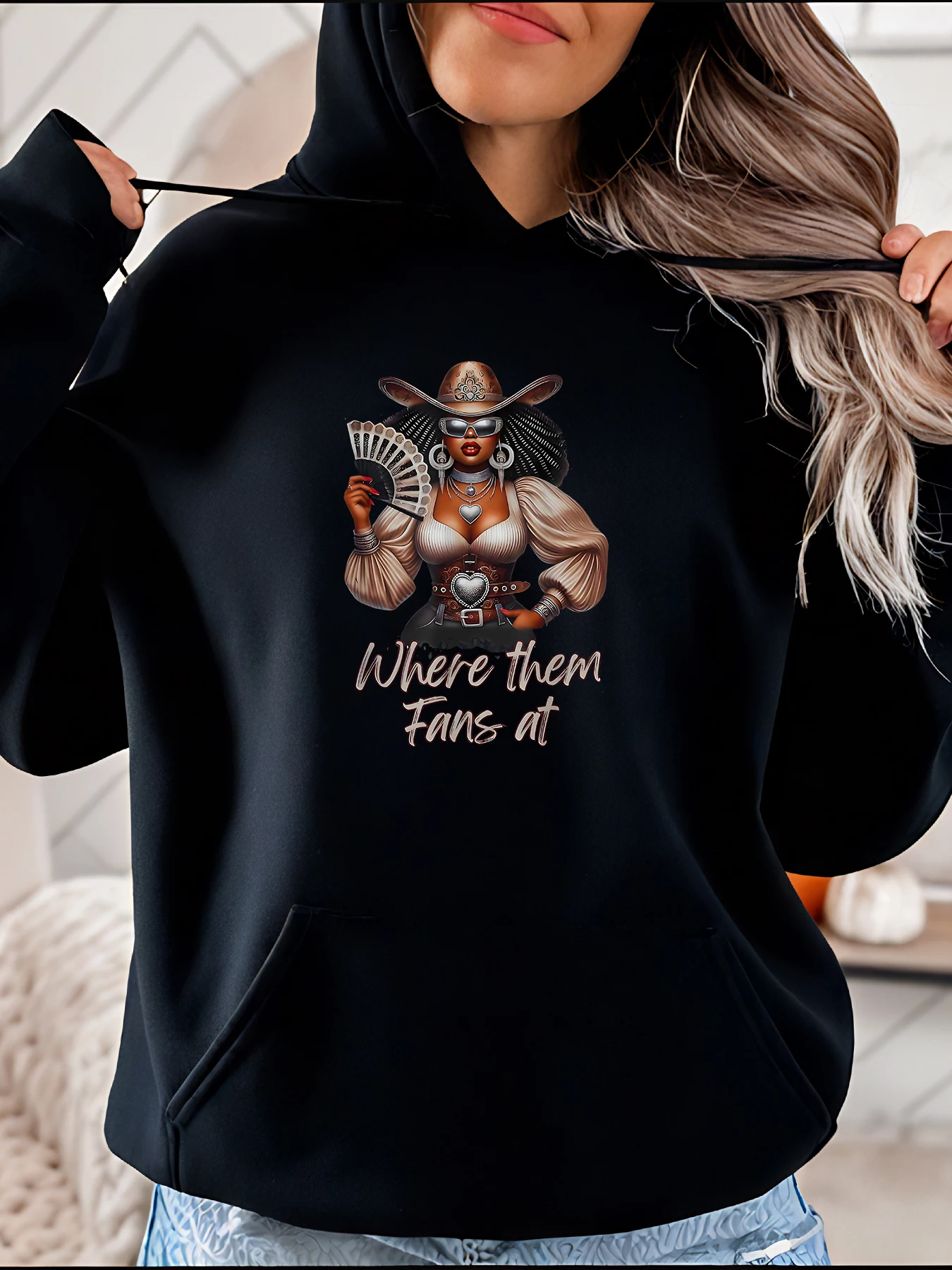 

Women's Hoodie Western Cowgirl Print Casual Streetwear Fashion Sweatshirt for Women