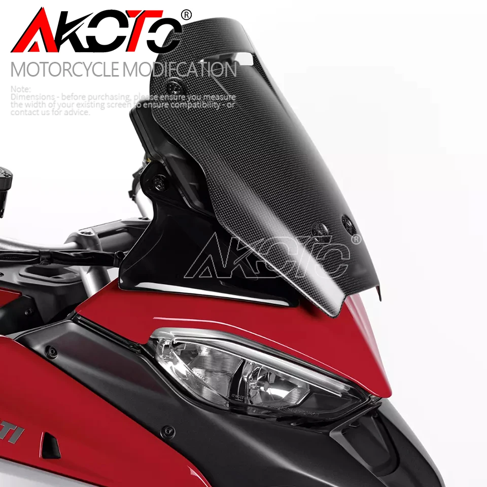 Motorcycle Carbon Fiber Windshield Screen Cockpit Fairing For Multistrada V4 V4S 1100 S RS Sport Rally Pikes Peak MTS Parts