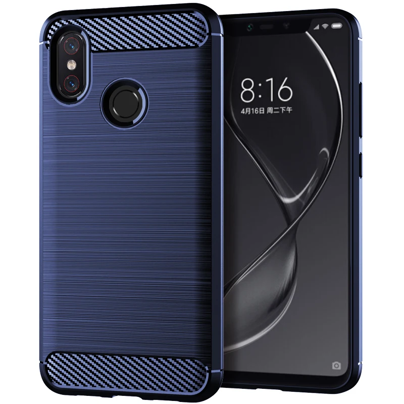 Brushed Case For Xiaomi 8 Mi 8 Luxury Carbon Fiber Phone Back Cover for xaomi Mi8 mi 8 Matte Silicone Cases Coque Fundas