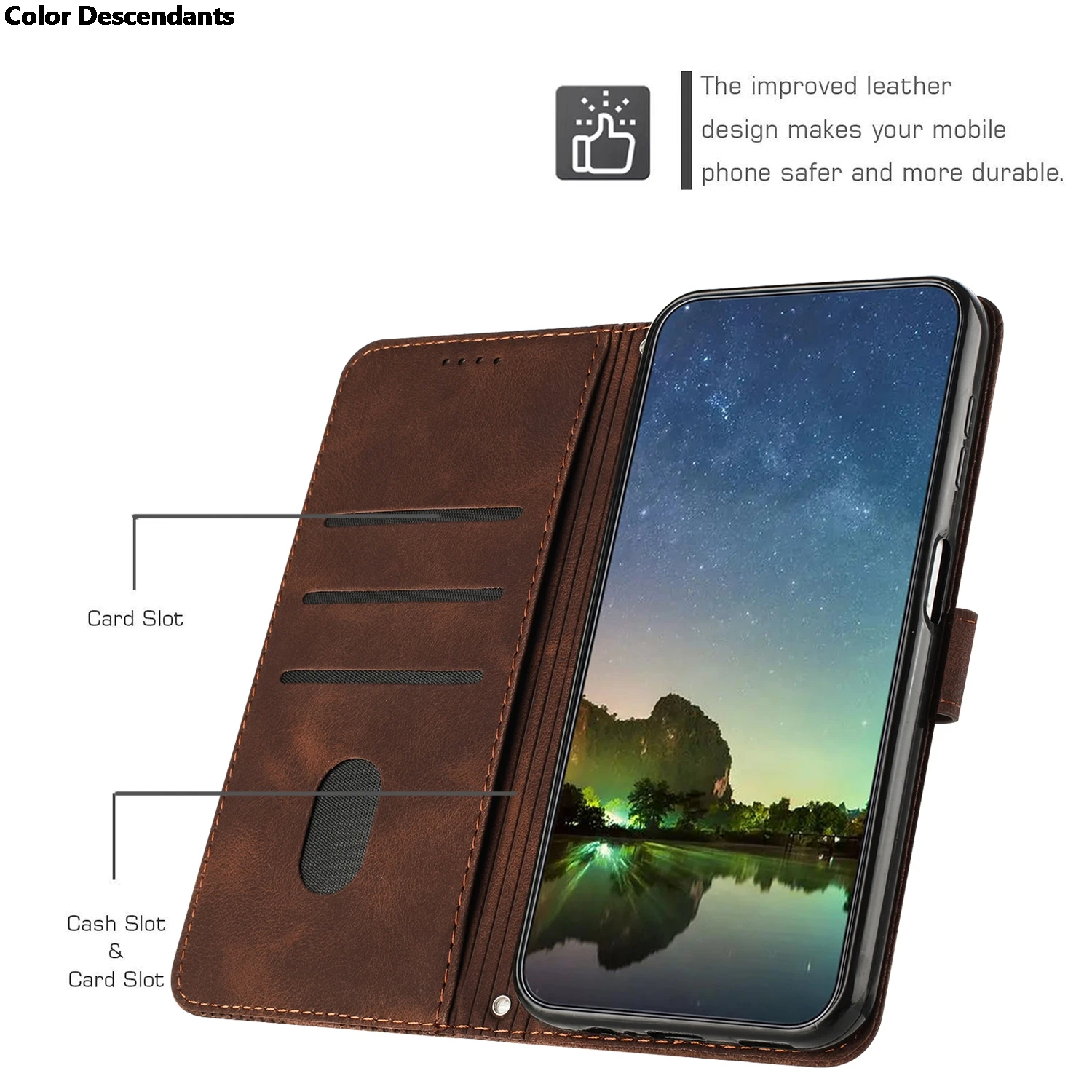 حافظة هاتف جلدية قابلة للطي لهاتف Realme 14 13 PRO PLUS LITE 14X 14T 5G حافظة محفظة حامل أشرطة الكتف