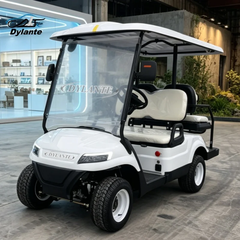 High Quality 4 2+2 Seater Electric Golf Cart 4000W Off-Road Scooter Folding Seat Customized Travel Wheel Electric Grocery Cart