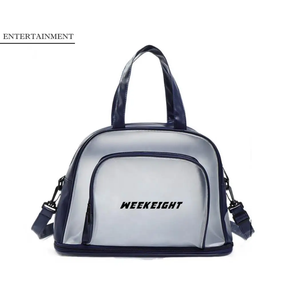 

Large Capacity PVC Swimming Bag Wet Dry Separate Compartment PVC Material Sports Gym Bag Large Washing Waterproof Beach Pool Bag