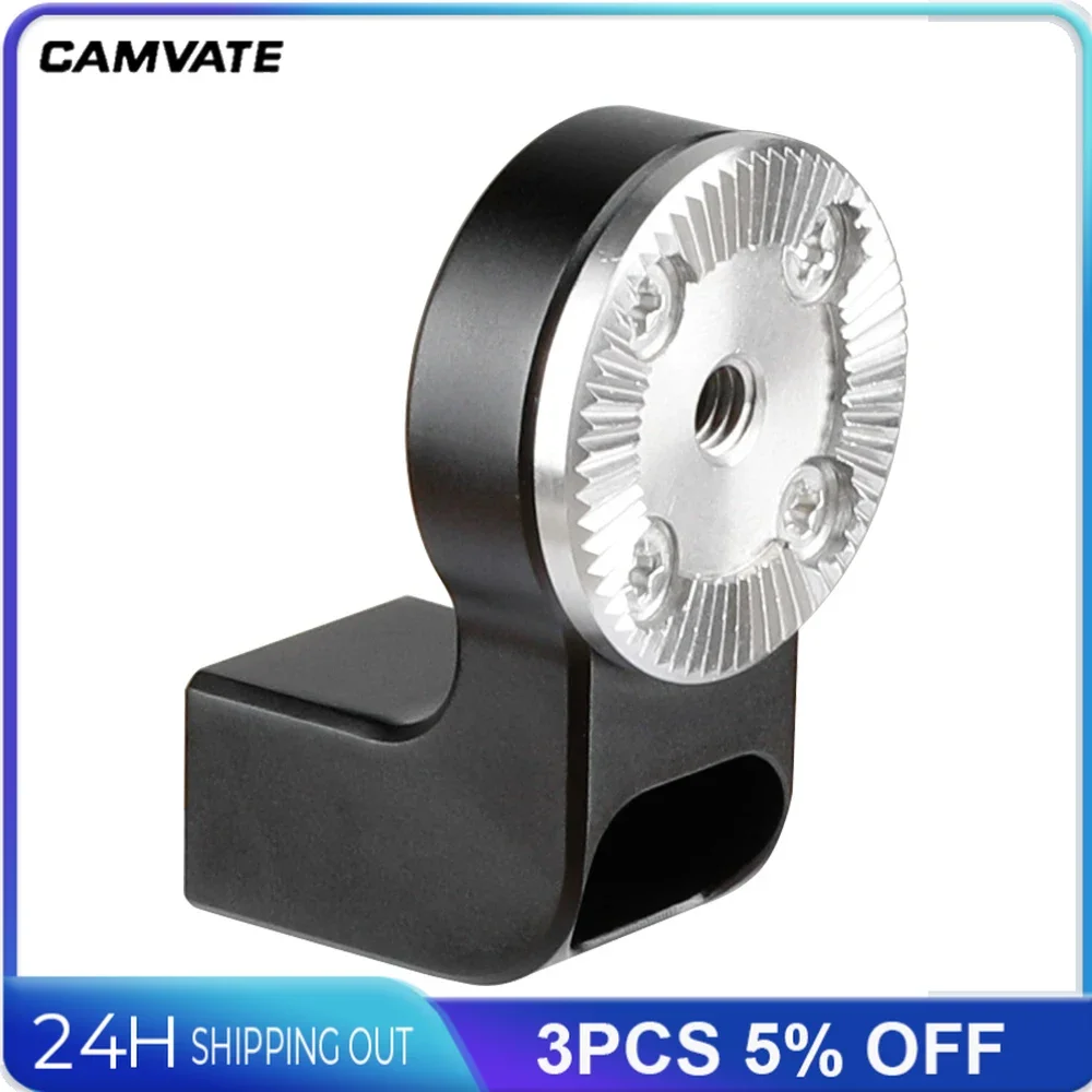 CAMVATE-محول خيط أنثى قياسي ، مع 1/4 "-20 فتحة لتركيب على شكل حرف L (تركيب المقبض)