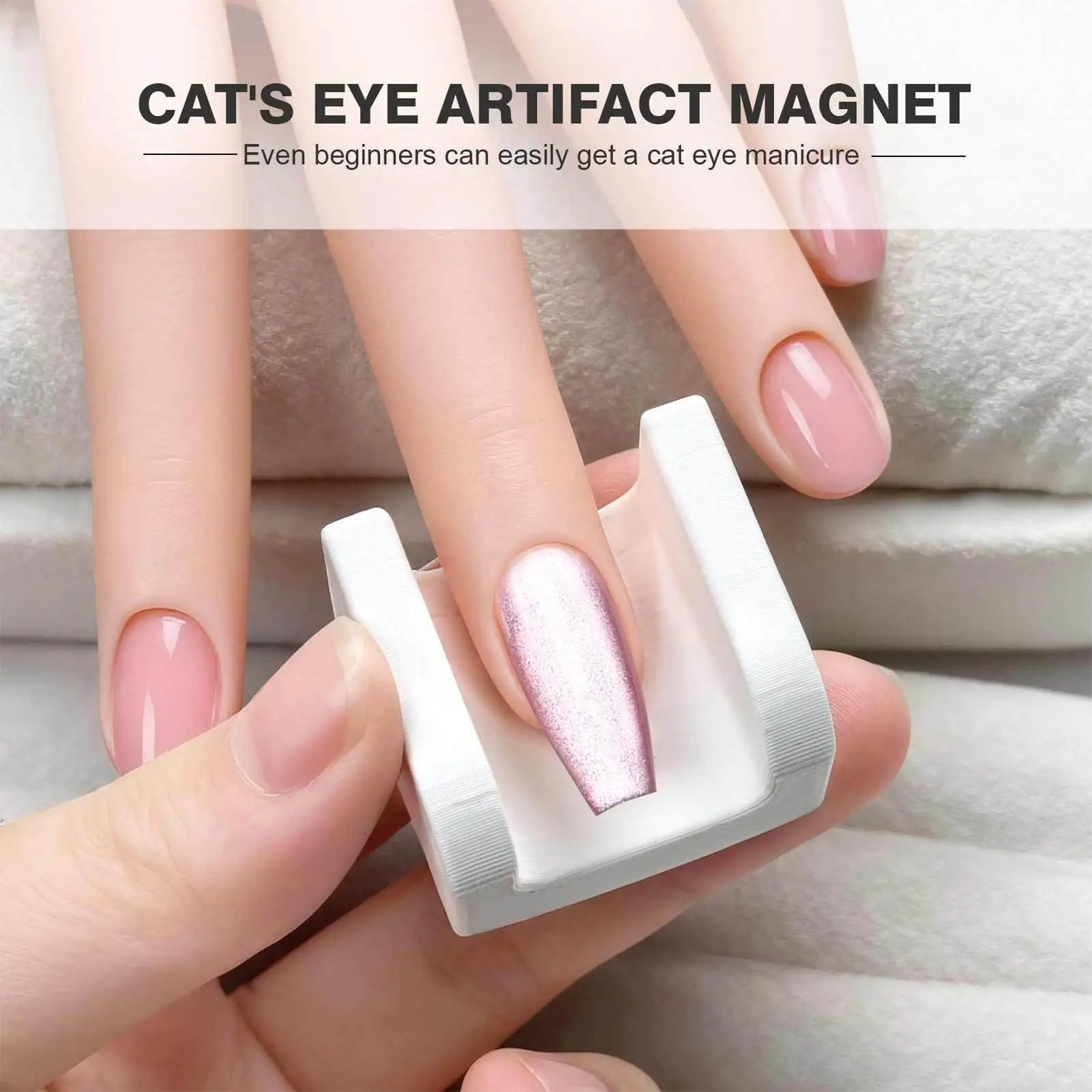 Nail Magnet U Shape Manicure Art Tool Magnetic Nail Tool for Women Girls Professionals Beginners Manicure Design Home Salon