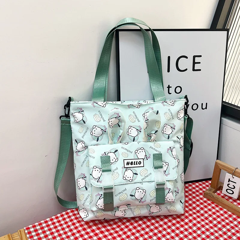 Sanrio Crossbody Bag Cinnamoroll Shoulder Bag Kuromi Makeup Pouch My Melody Storage Schoolbag Hello Kitty Pochacco Bagpack Girl