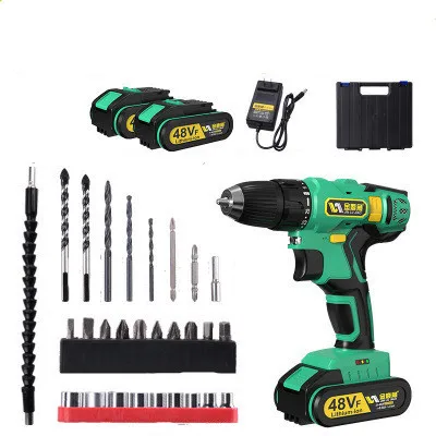 

48VF Electric Screwdriver Lithium-Ion Battery Power Tools 2-Speed Cordless Drill Rechargeable Mini Multi-function Drill