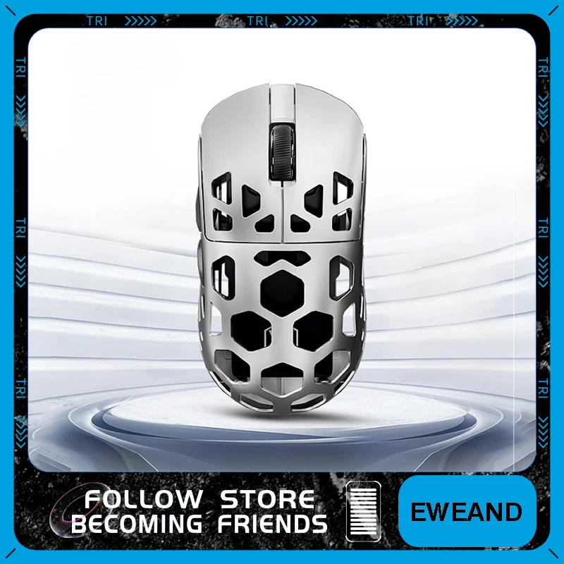 EWEADN L1 Pro Mouse Three Mode Wireless Mouse PAW3395 8K Low Latency Magnesium Alloy Lightweight Gaming Mice PC Laptop Mouse